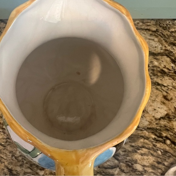 HAUSENWARE CERAMIC PITCHER ~ BLACK CAT AT WINDOW ~ 1999 ~MARY JANE MITCHELL - Picture 4 of 6